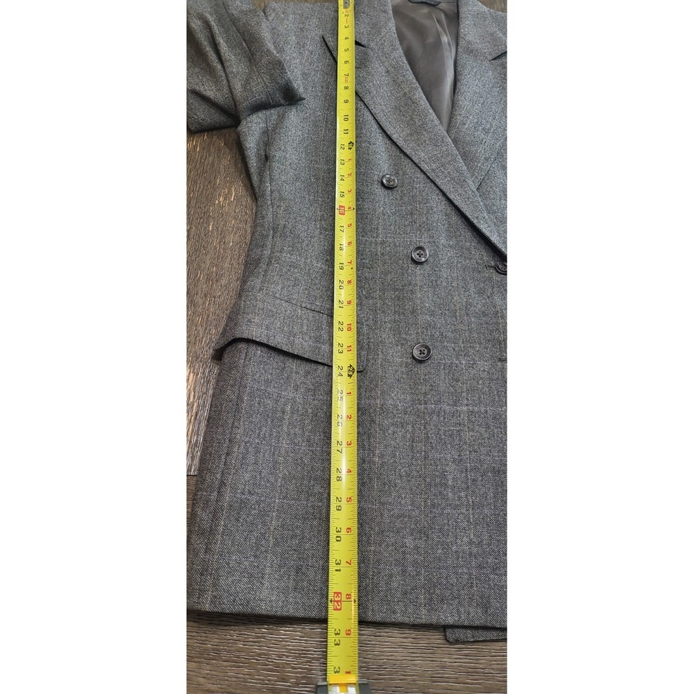 Chaps Ralph Lauren Vintage 90s Blazer Mens 42L Wool Textured Sport Coat Gray - Picture 15 of 16